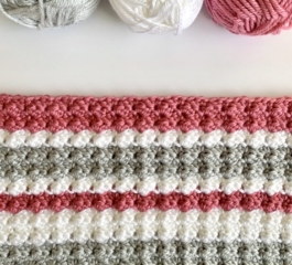 Crochet Sedge Stripes Baby Blanket