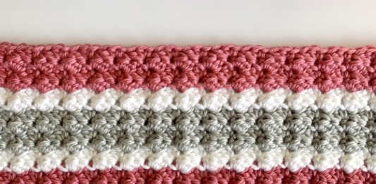 Crochet Sedge Stripes Baby Blanket