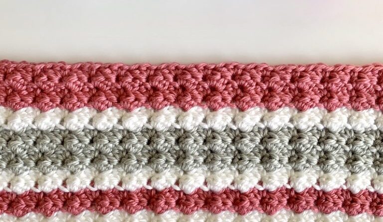 Crochet Sedge Stripes Baby Blanket