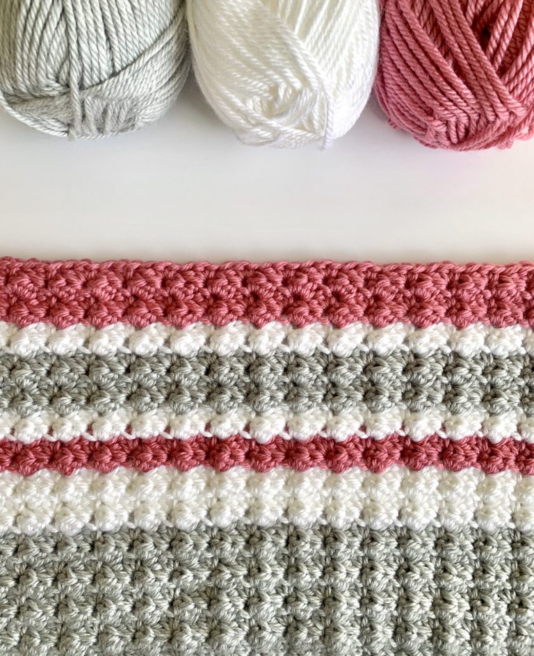 Crochet Sedge Stripes Baby Blanket