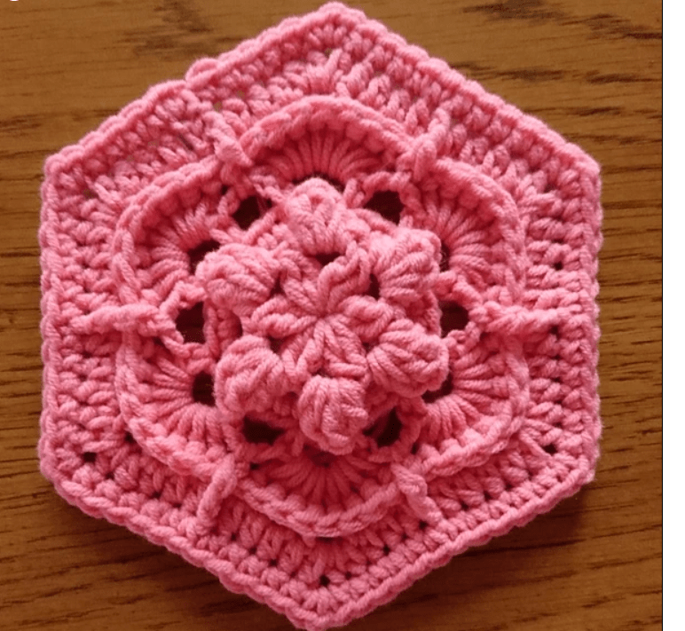 Flowery Hexagons Crochet Pattern