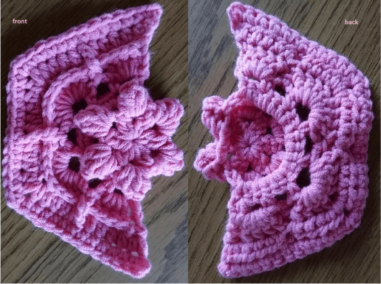 Flowery Hexagons front/back