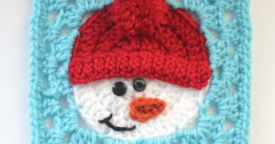 Crochet Snowman Square Pattern