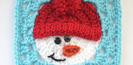 Crochet Snowman Square Pattern