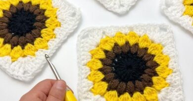 Sunflower Sunburst Granny Square