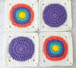 Crochet Circle Granny Square Pattern