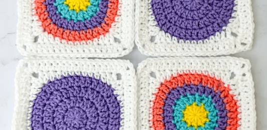 Crochet Circle Granny Square Pattern