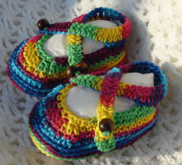 Baby Rainbow Sandals Crochet