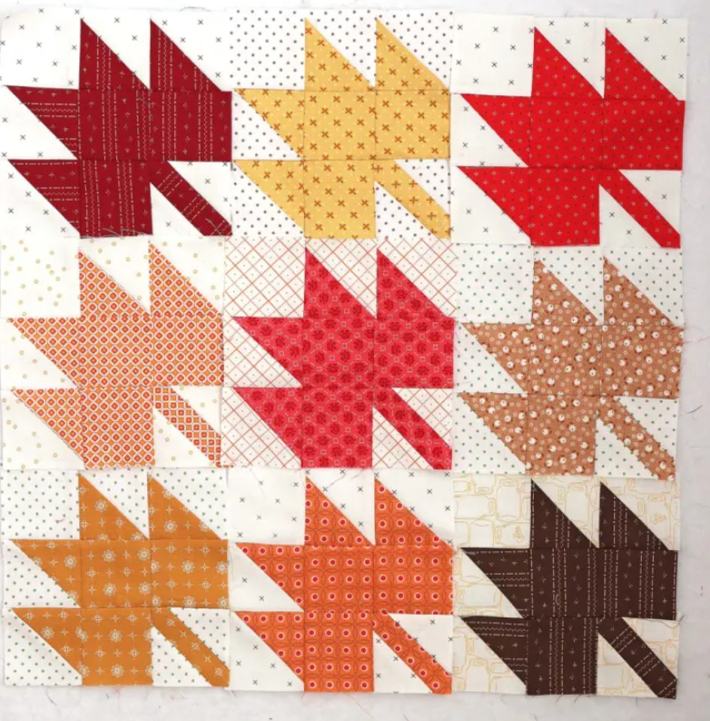 Maple Leaf Quilt Block