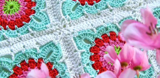 Pretty Crochet Flower Square Pattern