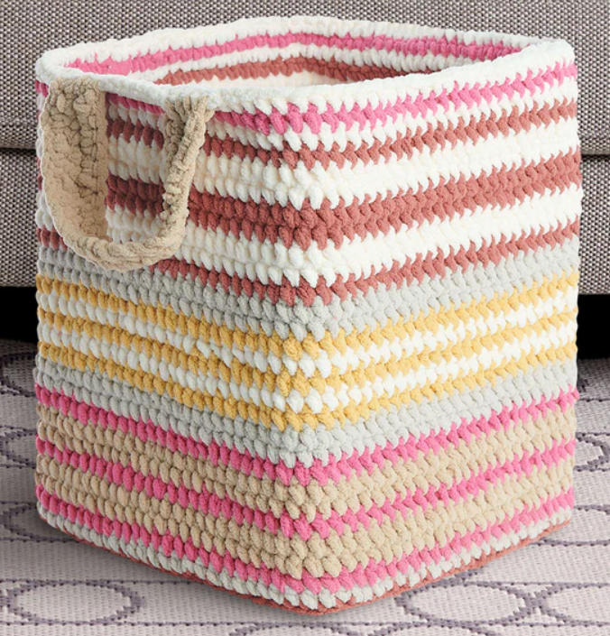 Striped Basket Free Pattern