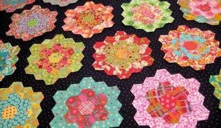 Hexagon Flower Quilt Block