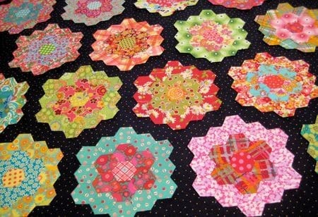 Hexagon Flower Quilt Block