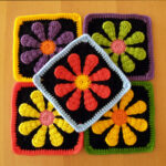 Crochet Square with Flower Pattern