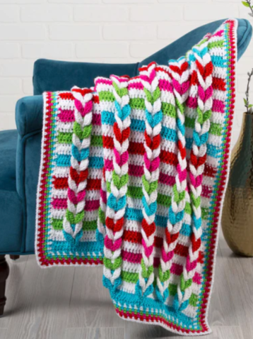 Pulled Taffy Crochet Blanket Pattern