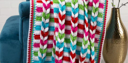 Pulled Taffy Crochet Blanket Pattern