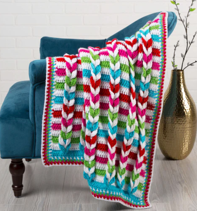 Pulled Taffy Crochet Blanket Pattern