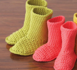 Crochet Slipper Boots Free Pattern