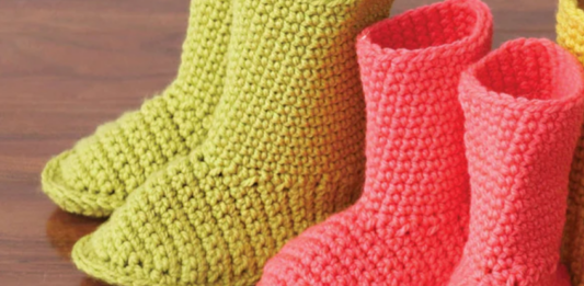 Crochet Slipper Boots Free Pattern