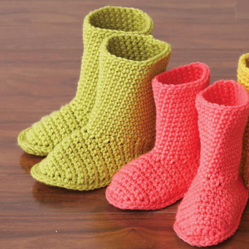 Crochet Slipper Boots Free Pattern