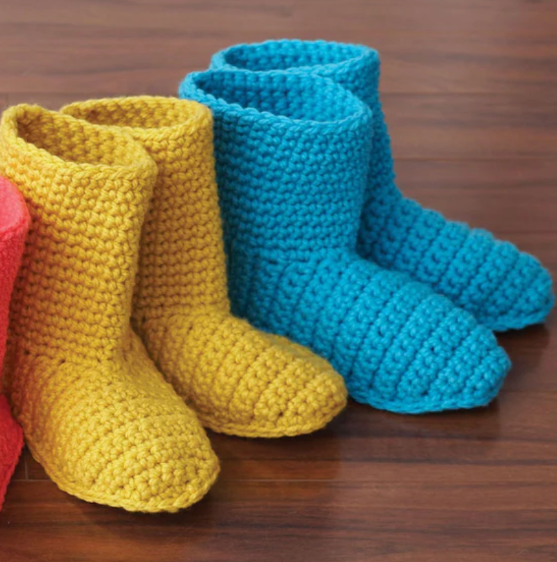 Crochet Slipper Boots Free Pattern