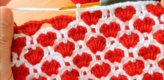 Hearts Stitch Crochet Free Pattern