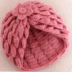 Turban Hat with 3D Braided Leaf Stitch in Tunisian Crochet