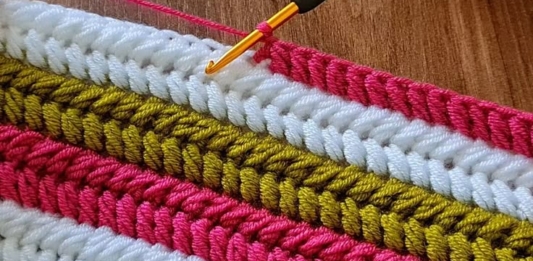 How to Make the Crossed Puff Stitch Pattern