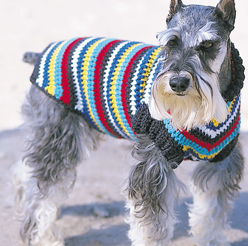 Striped Crochet Dog Coat Pattern