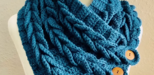 Braids Crochet Scarf Cowl Pattern