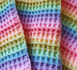 Waffle Stitch Blanket Crochet Pattern