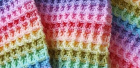 Waffle Stitch Blanket Crochet Pattern