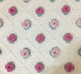 Pink Rose Garden Crochet Blanket Pattern